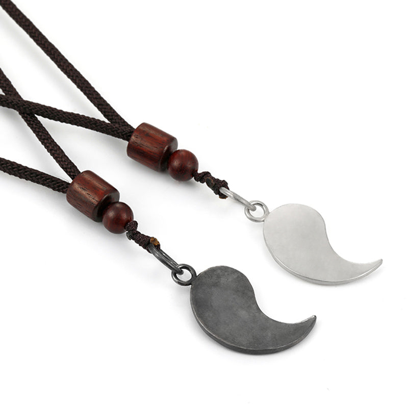 Wear FengShui 990 Sterling Silver Yin Yang Balance Harmony Necklace Pendant