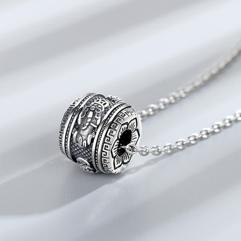Wear FengShui PiXiu Luck Wealth Rotatable Necklace Pendant