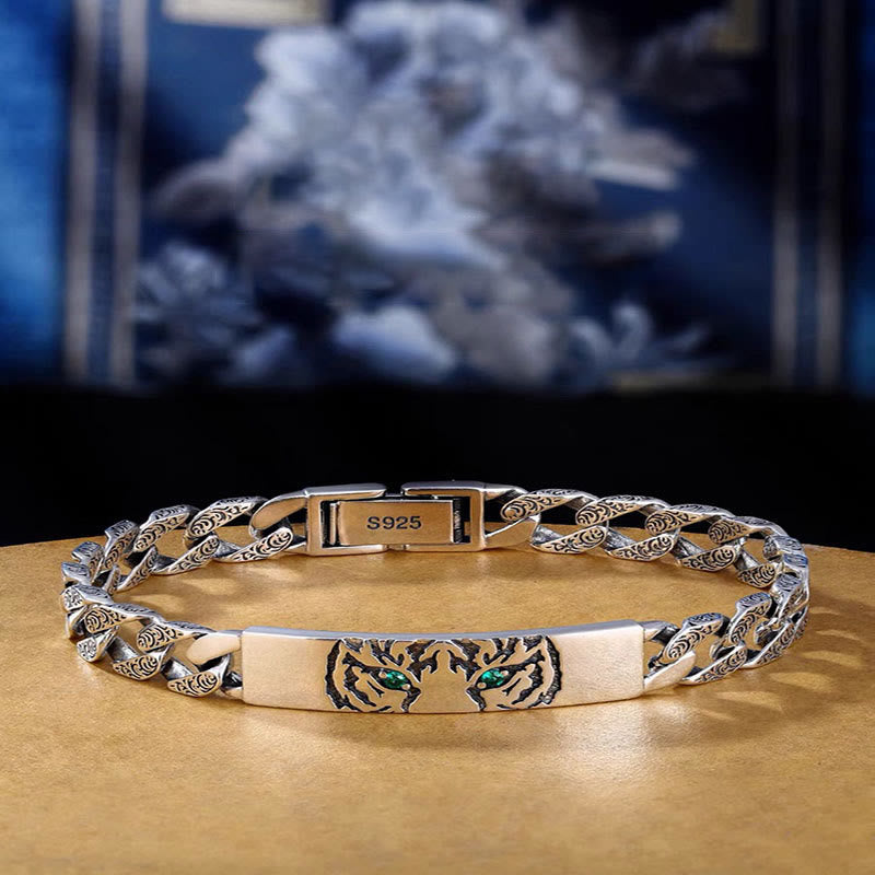 Wear FengShui Tiger Tang Dynasty Flower Design Copper Luck Chain Bracelet