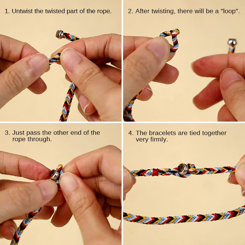 Wear FengShui Tibet Handmade Five Color Thread Protection Braid String Bracelet