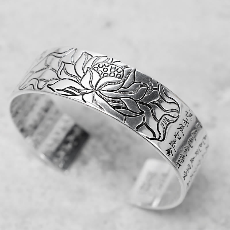 Wear FengShui Tibetan Lotus White Copper Luck Bracelet