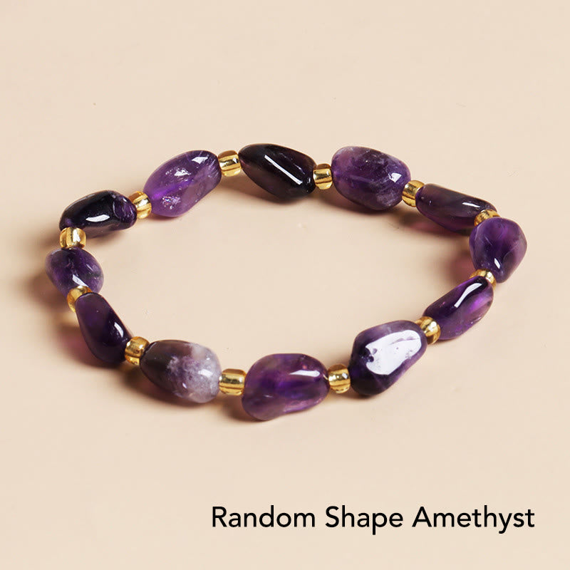 Wear FengShui Natural Irregular Shape Stone Crystal Meditation Balance Bracelet