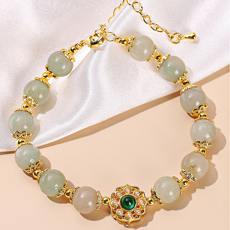 Wear FengShui Natural Jade Prosperity Bead Chain Bracelet