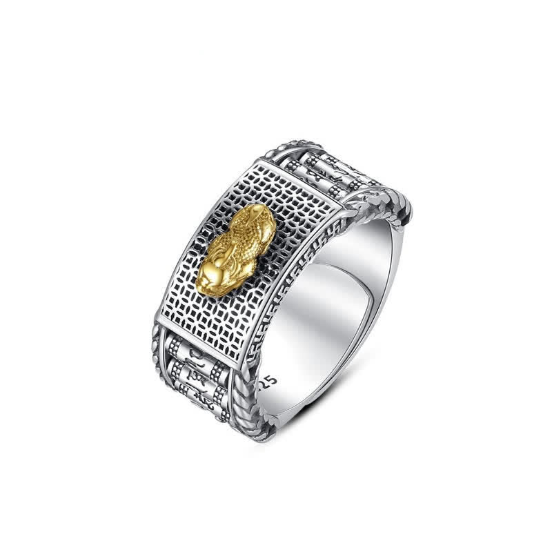 Wear FengShui Lucky FengShui PiXiu Wealth Prayer Wheels Couple Ring