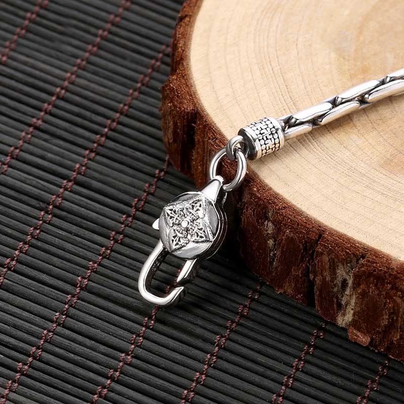 Wear FengShui Tibetan Double Dorje Om Mani Padme Hum Buddha Swastika Vajra Strength Bracelet