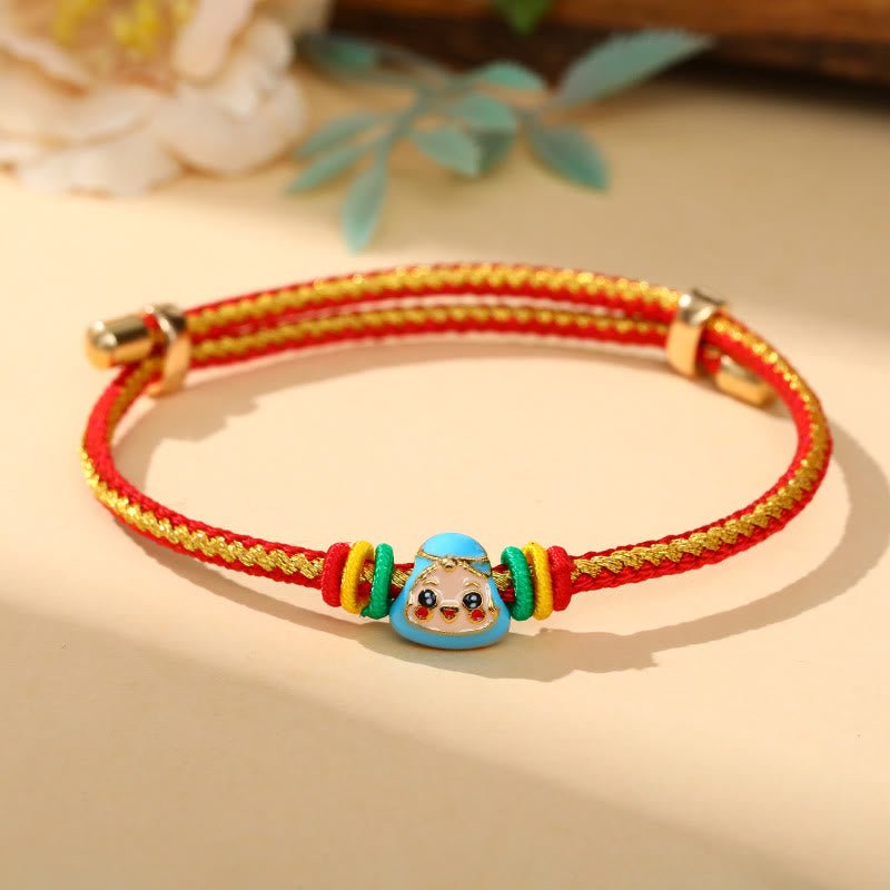 Wear FengShui Colorful Rope Zongzi Pattern Luck Handmade Child Adult Bracelet