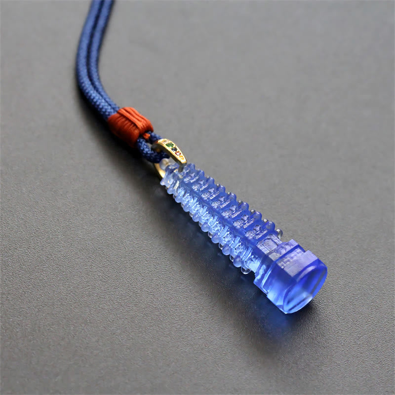 Wear FengShui Liuli Ancient Pagoda Wisdom Necklace