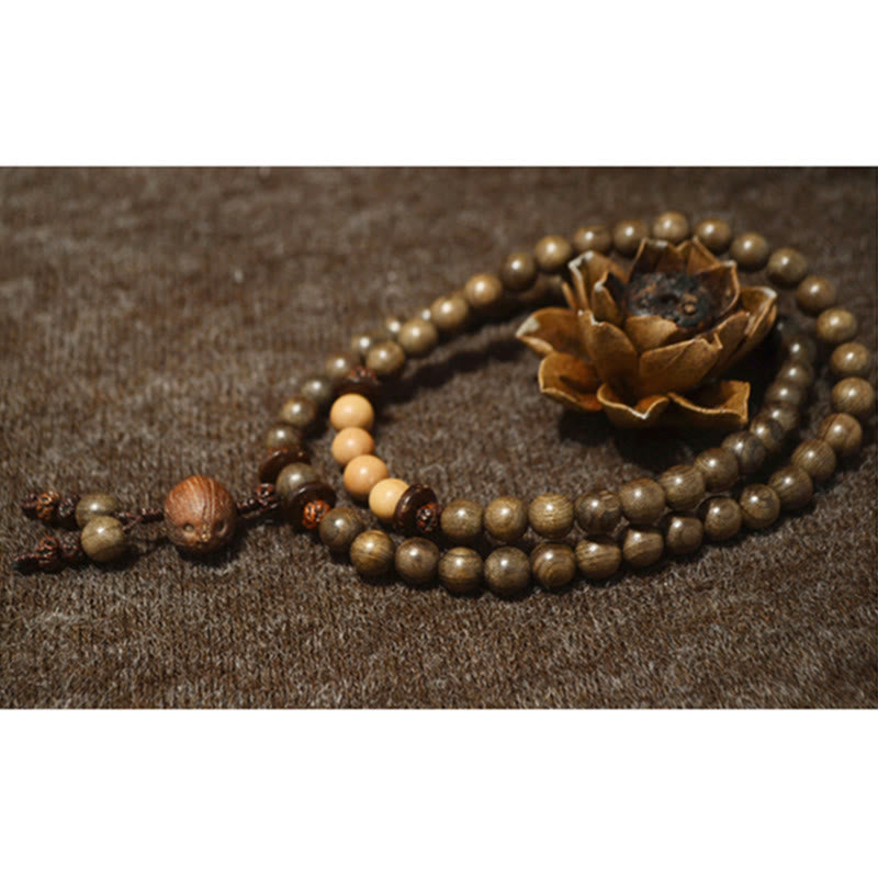 Wear FengShui Tibetan Sandalwood Protection Charm Mala Bracelet