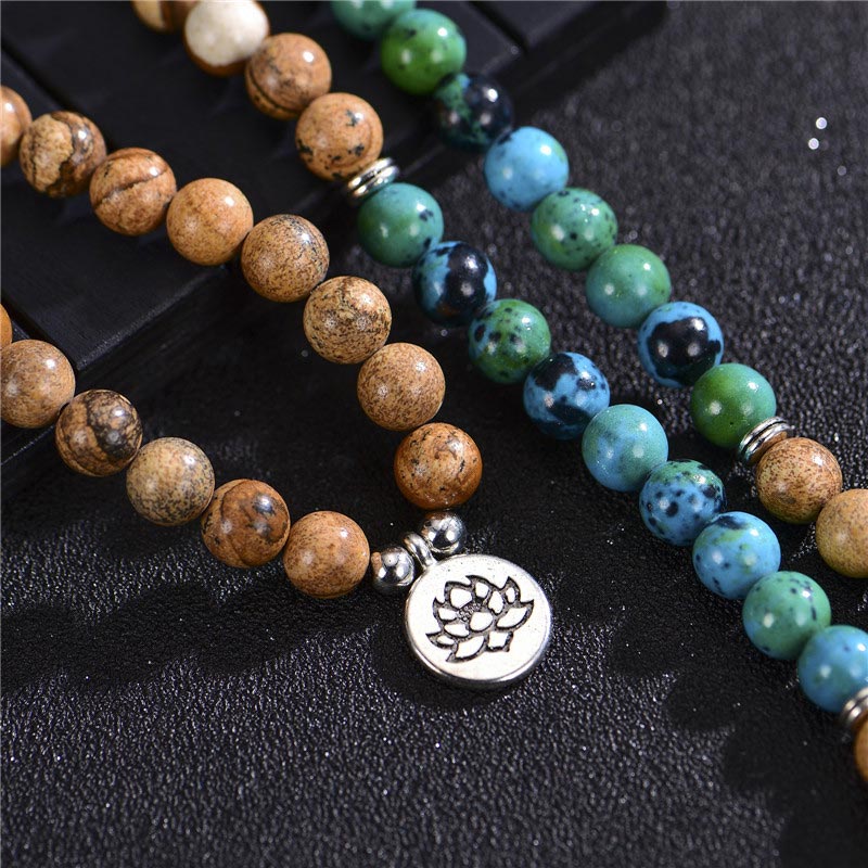 Wear FengShui 108 Meditation Healing Multilayer Mala