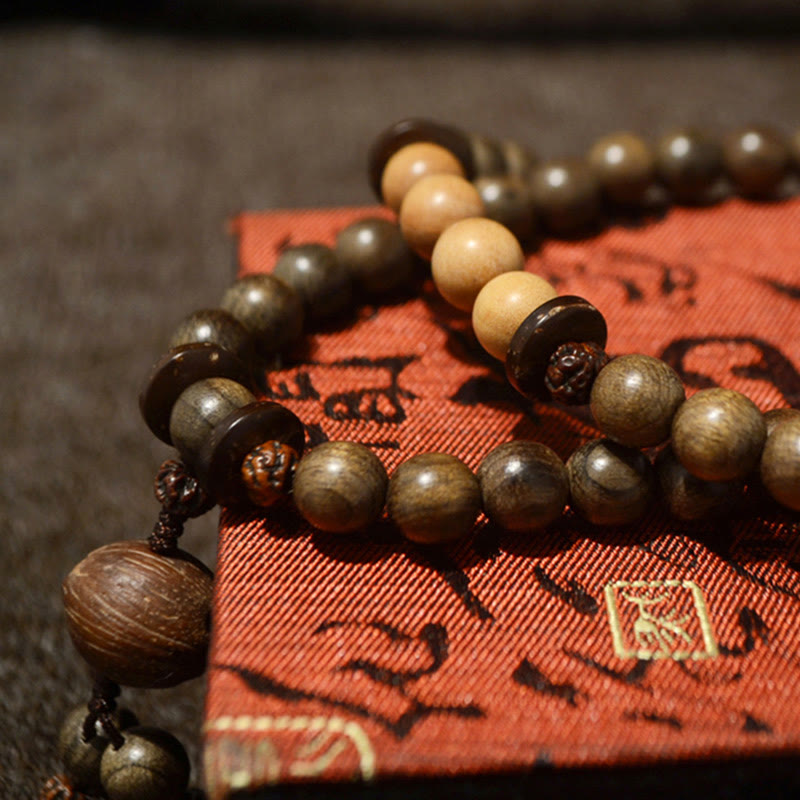 Wear FengShui Tibetan Sandalwood Protection Charm Mala Bracelet