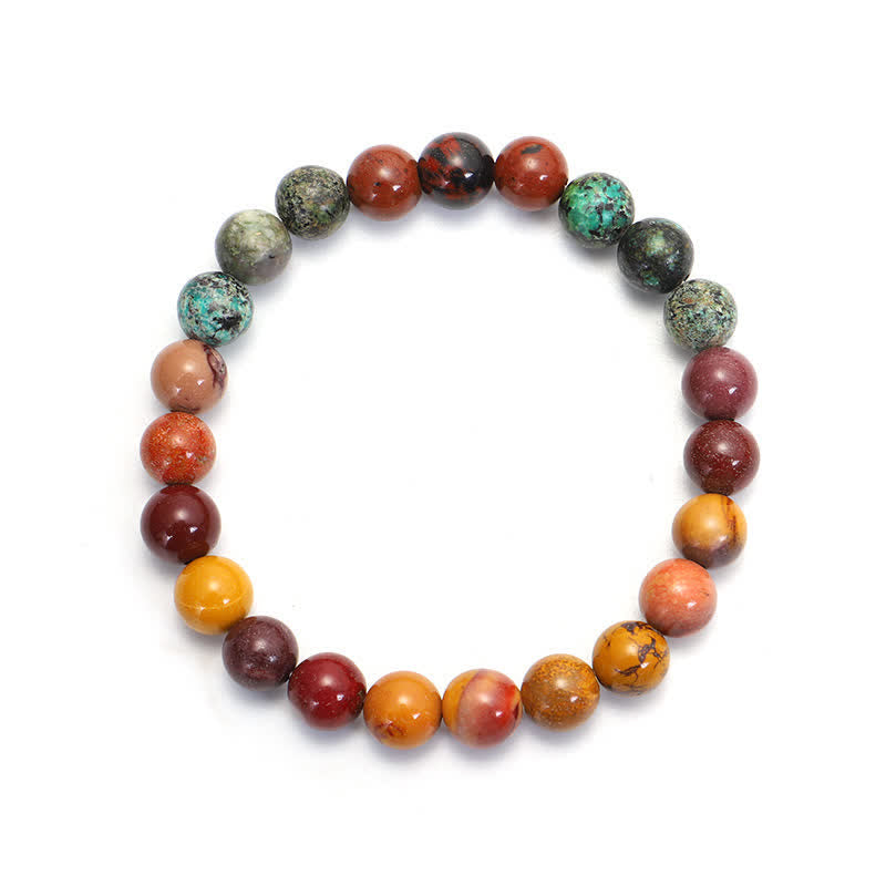 Wear FengShui 108 Mala Beads Mookaite Emotional Growth Bracelet Tassel Necklace Pendant