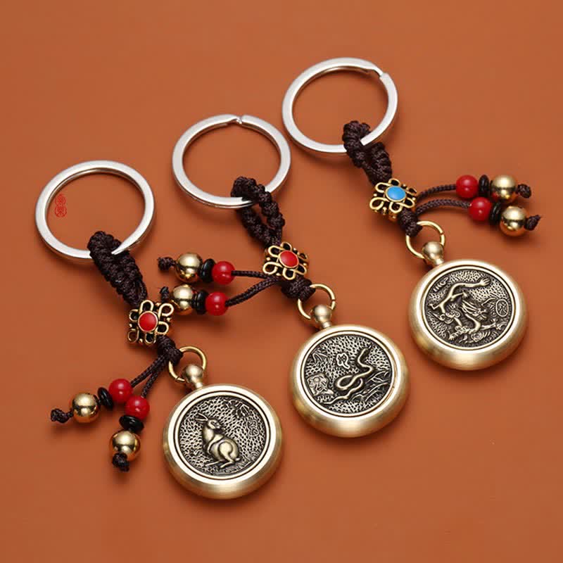 Wear FengShui 12 Chinese Zodiac Blessing Wealth Fortune Keychain