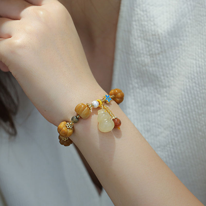 Wear FengShui Golden Silk Jade Pixiu Wealth Bracelet