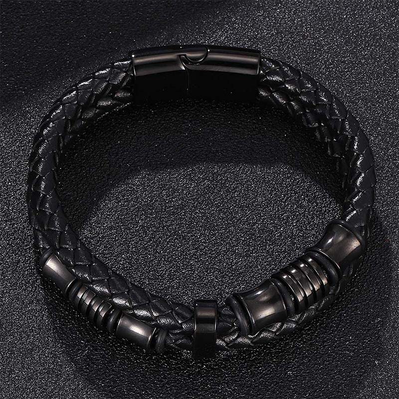 Wear FengShui Layered Leather Weave Fortune Bracelet