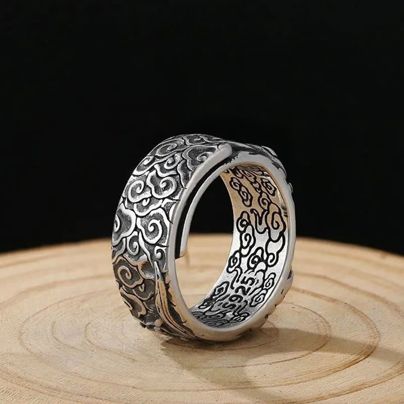 Wear FengShui Guan Gong Auspicious Clouds Amulet Wealth Ring