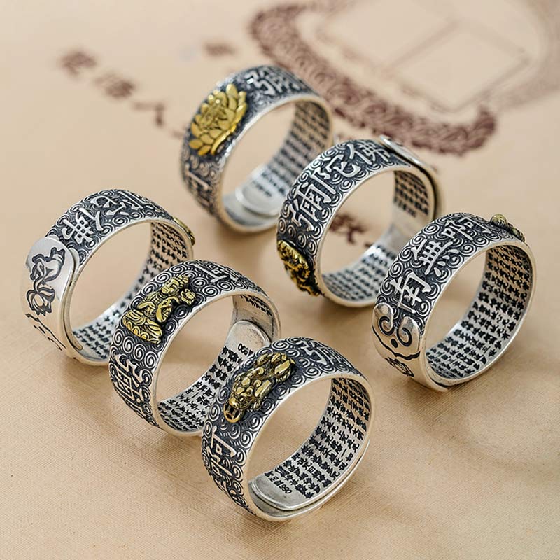Wear FengShui Chinese Zodiac Natal Buddha Wealth Luck Adjustable Ring