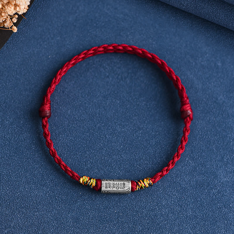 Wear FengShui Handcrafted 925 Sterling Silver Everything Goes Well Design Protection Strength Bracelet Anklet