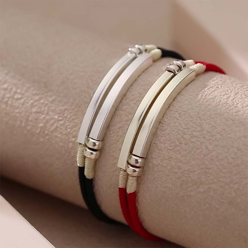 Wear FengShui 925 Sterling Silver Red String Layered Braid Bracelet