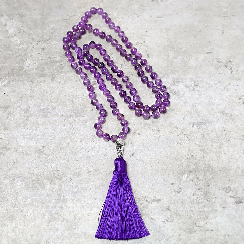 Wear FengShui Tibetan 108 Mala Beads Necklace Yoga Meditation Prayer Beads Necklace