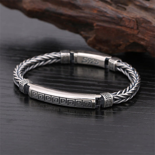 Wear FengShui Swastika Pattern Engraved Luck Bracelet