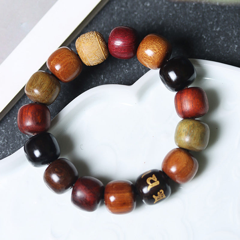 Wear FengShui Tibet Various Wood Om Mani Padme Hum Purity Bracelet