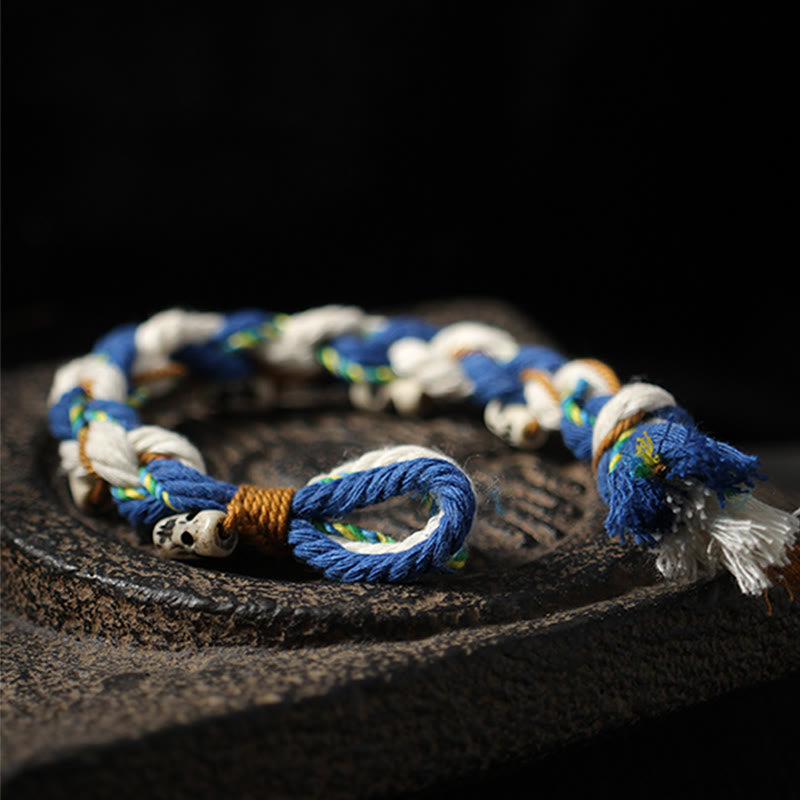 Wear FengShui Tibetan Zakiram Goddess of Wealth Bead Engraved Handmade Luck Bracelet