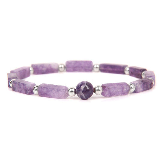 Wear FengShui Natural Crystal Amethyst Tiger Eye Spiritual Balance Bracelet