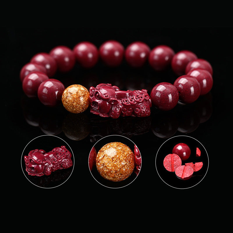 Wear FengShui Tibetan Cinnabar Pixiu Calm Bracelet