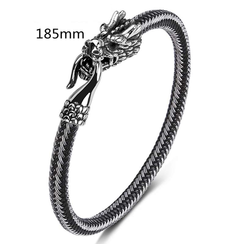 Wear FengShui Dragon Titanium Steel Protection Luck Bracelet