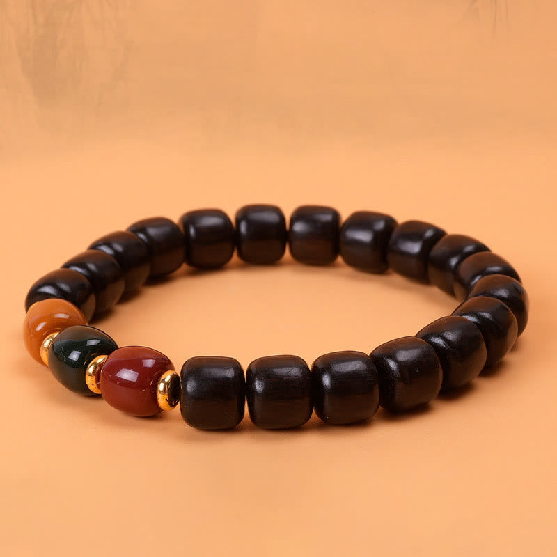 Wear FengShui Ebony Wood Rosewood Peace Balance Bracelet