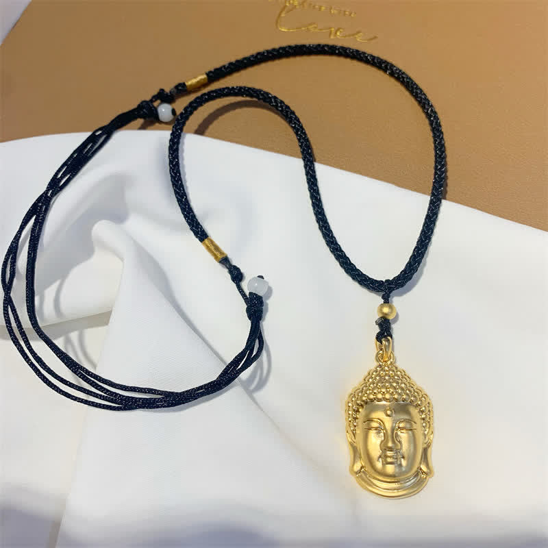 Wear FengShui Gold Buddha Copper Wealth Necklace Pendant