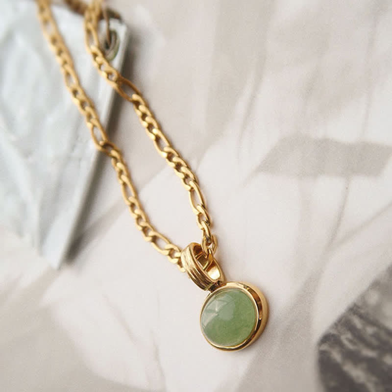 Wear FengShui Oval Turquoise Strength Titanium Steel Necklace Pendant