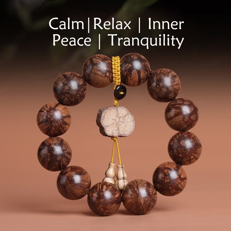 Wear FengShui Plum Blossom Wood Inner Peace Bracelet