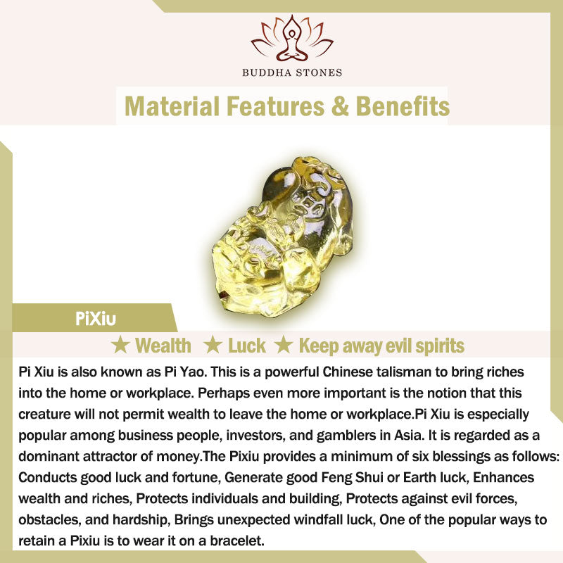Wear FengShui Natural Citrine Double PiXiu Tiger Eye Prosperity Protection Bracelet