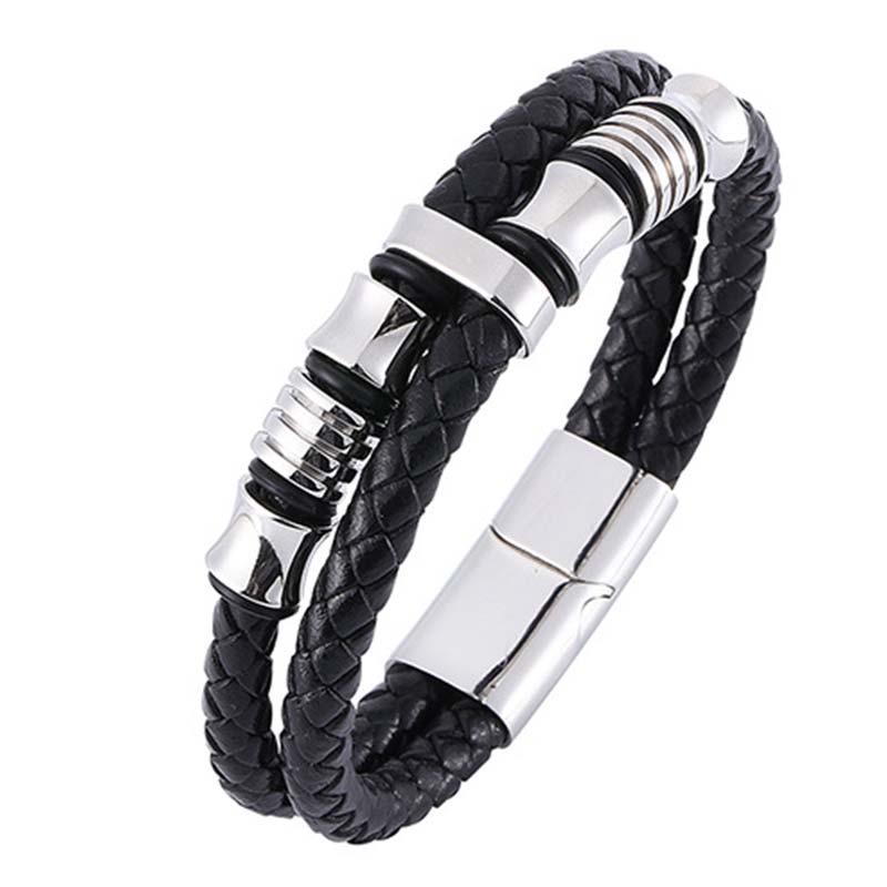 Wear FengShui Layered Leather Weave Fortune Bracelet