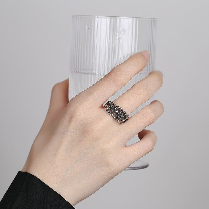 Wear FengShui Lotus Symbol Koi Fish Enlightenment Ring