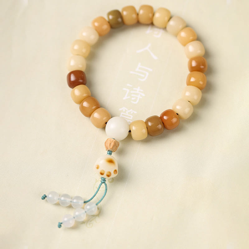 Wear FengShui Natural Bodhi Seed The Lord of the Corpse Forest Om Mani Padme Hum Wisdom Bracelet
