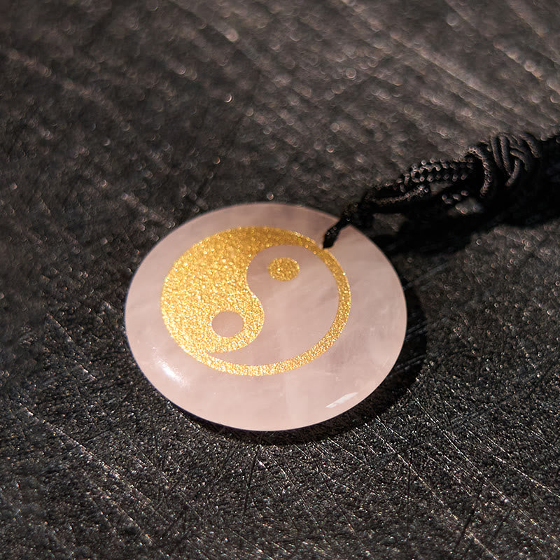 Wear FengShui Various Crystal Amethyst Tiger Eye Green Aventurine Yin Yang Spiritual Necklace Pendant