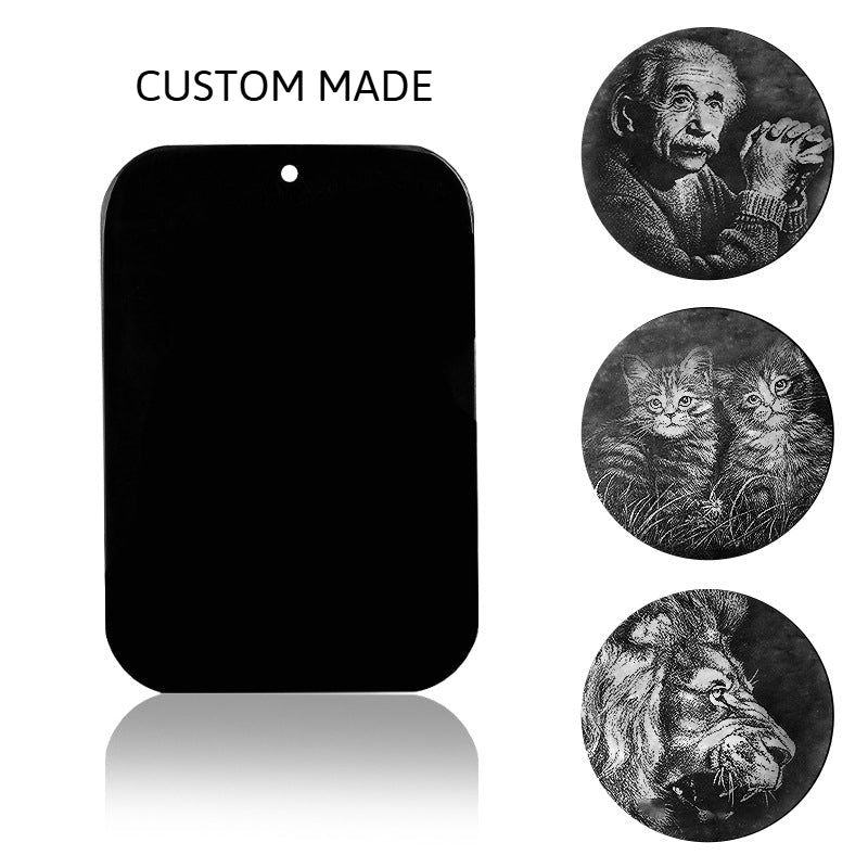 Natural Aged Black Jadeite Pendant – Eight Guardian Birth Buddhas Zodiac Statue, Unisex, Customizable Design