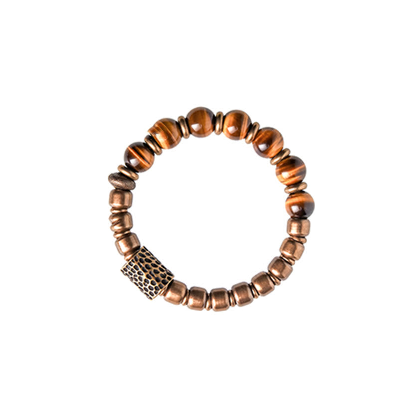 Wear FengShui Tiger Eye Stone Copper Protection Bracelet