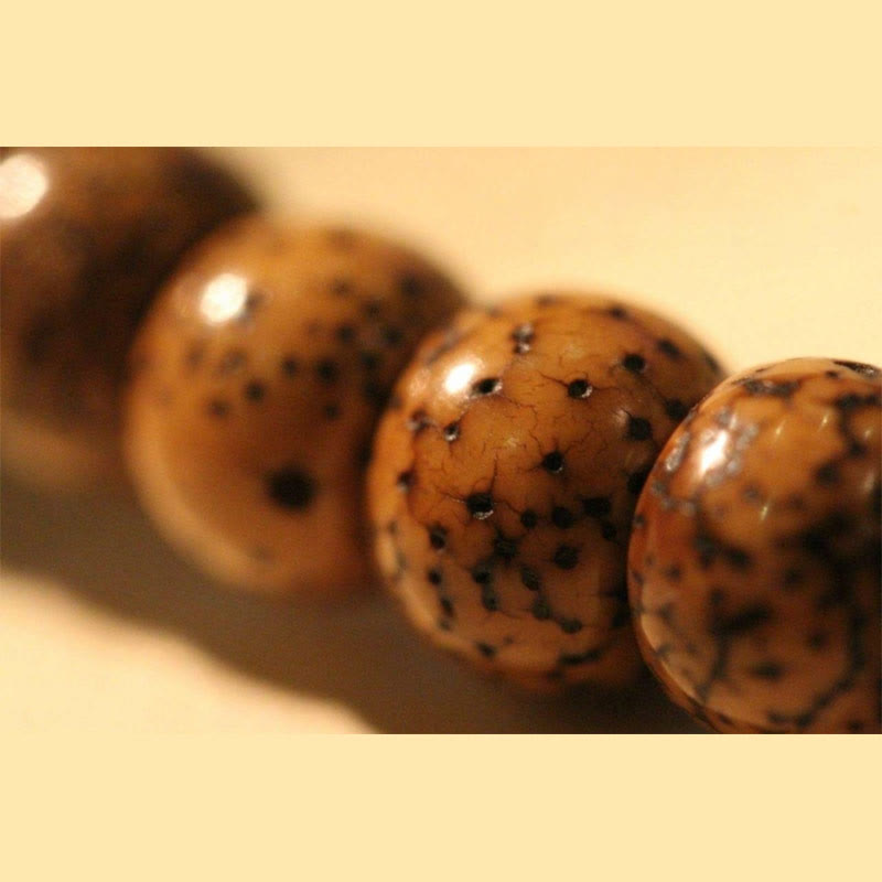 Wear FengShui Tibetan Bodhi Seed Amber Dzi Bead Agate Zakiram Goddess of Wealth Beads Triple Wrap Bracelet