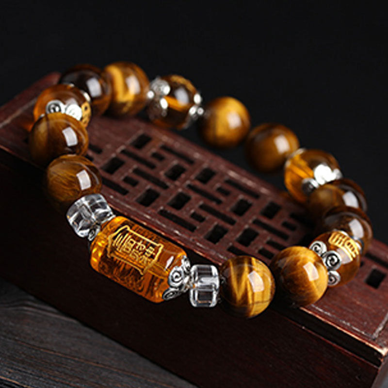 Wear FengShui Tiger Eye Bead Fortune Prosperity Bracelet