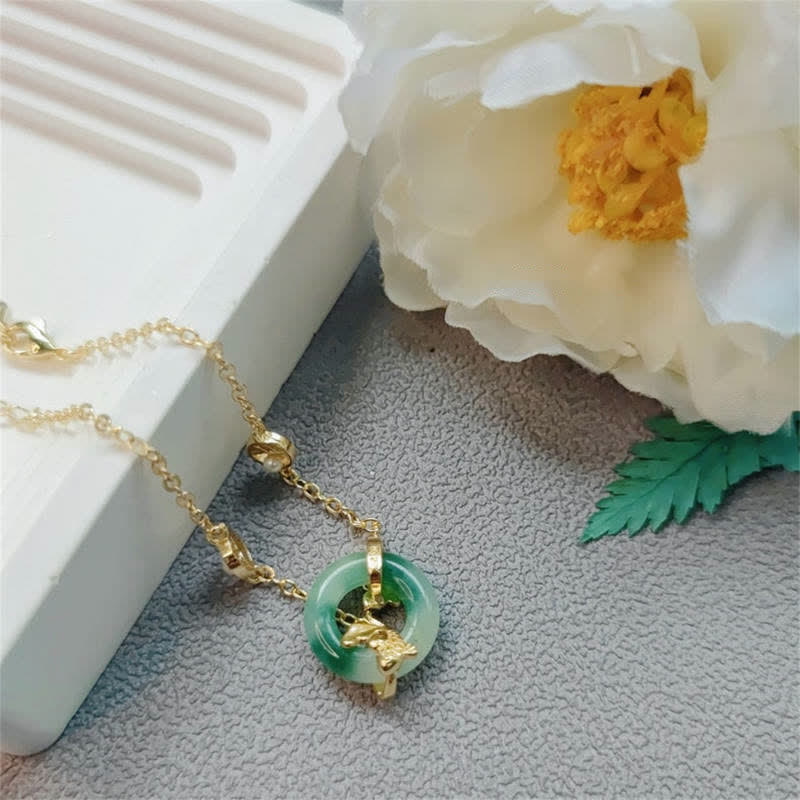 Wear FengShui Cyan Jade Koi Fish Healing Harmony Bracelet