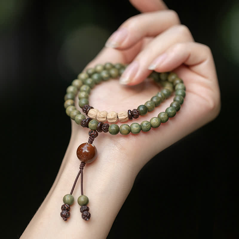 Wear FengShui Green Sandalwood Positive Peace Bracelet