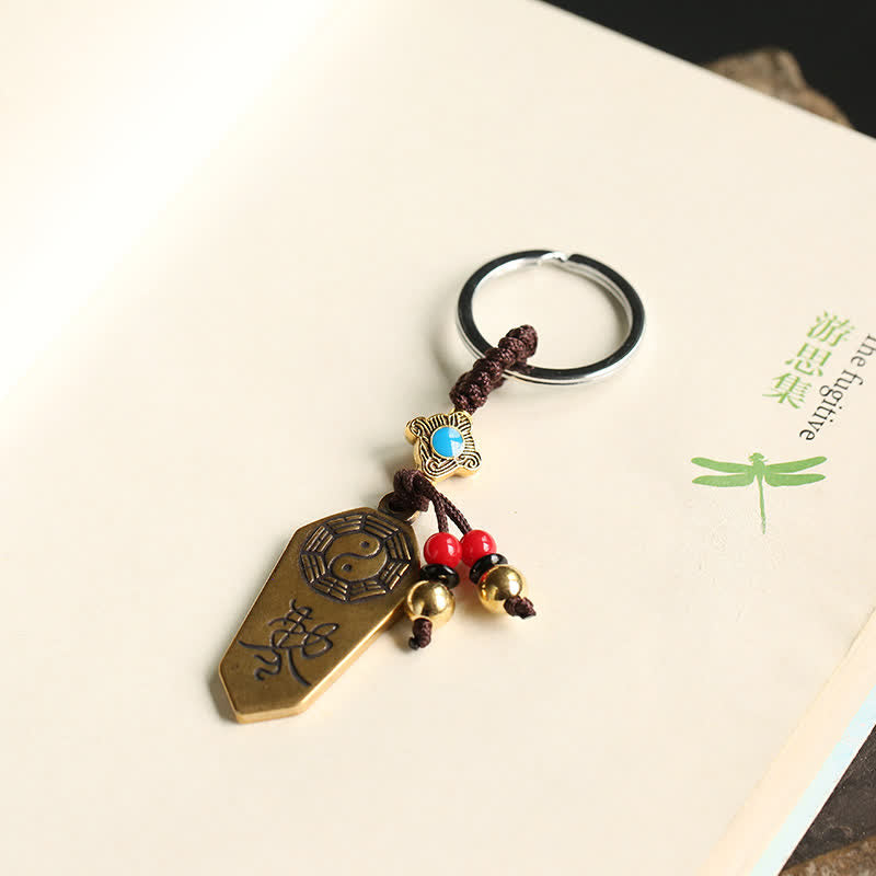 Wear FengShui Feng Shui Bagua Yin Yang Balance Peace Keychain