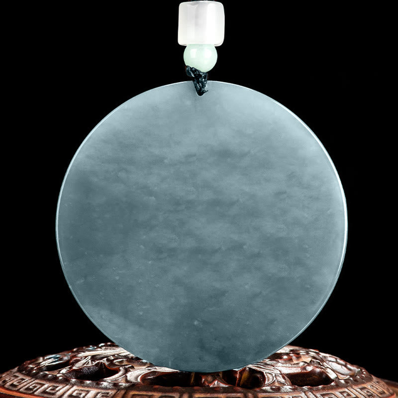 Wear FengShui Kwan Yin Avalokitesvara Jade Abundance String Necklace Pendant