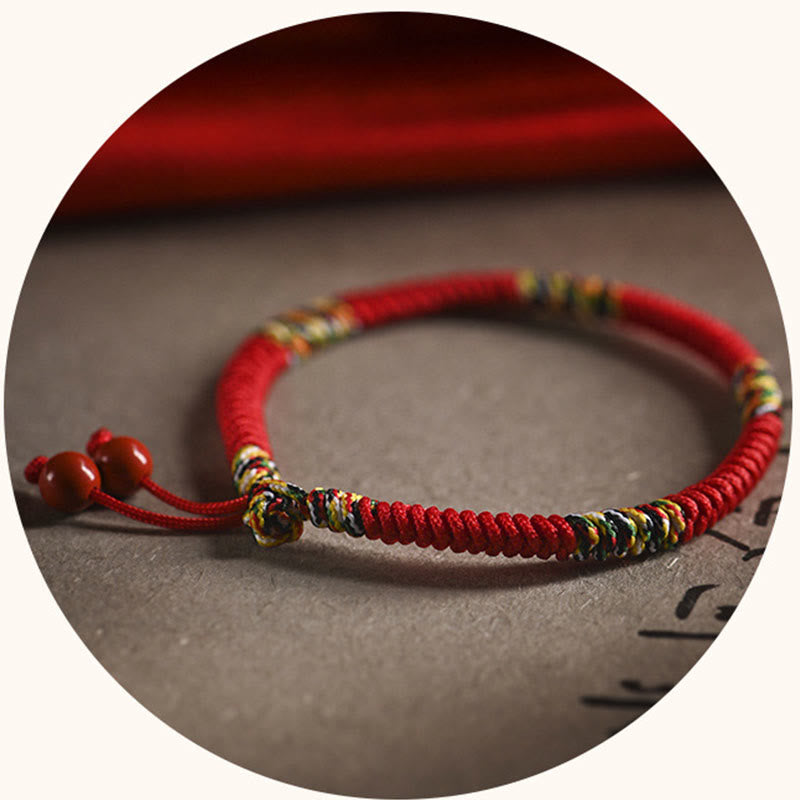 Wear FengShui Five Colors King Kong Knot String Protection Luck Bracelet