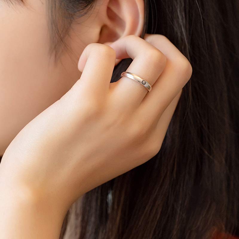 Wear FengShui 925 Sterling Silver Chinese Zodiac Natal Buddha Blessing Couple Ring
