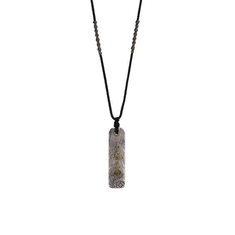 Wear FengShui Making A Fortune Chinese Character Copper Coin Wealth Necklace Pendant