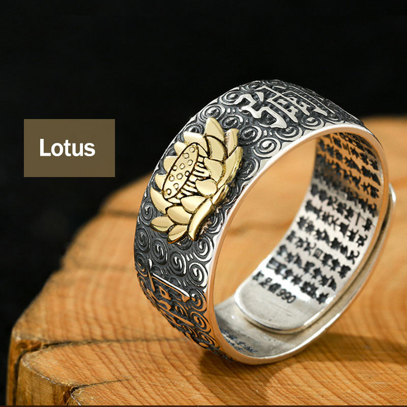 Wear FengShui Chinese Zodiac Natal Buddha Wealth Luck Adjustable Ring